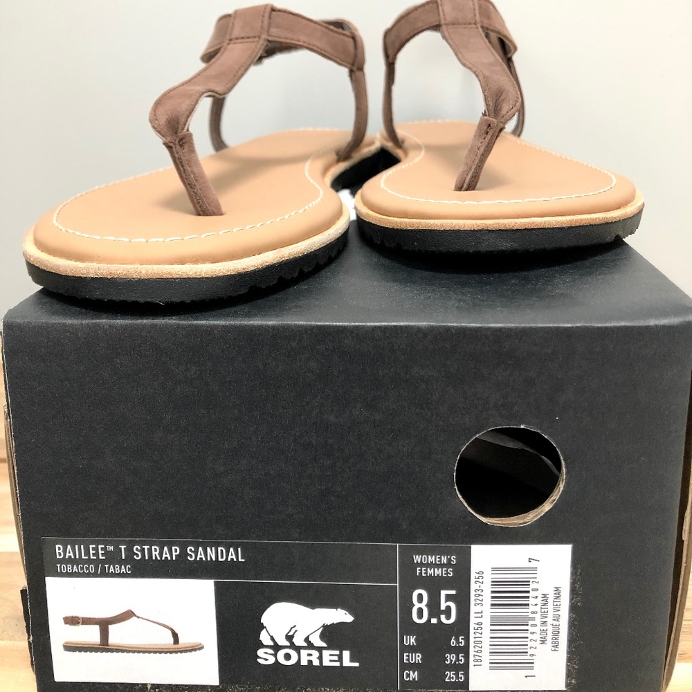 Sorel strap sandals, brown, leather